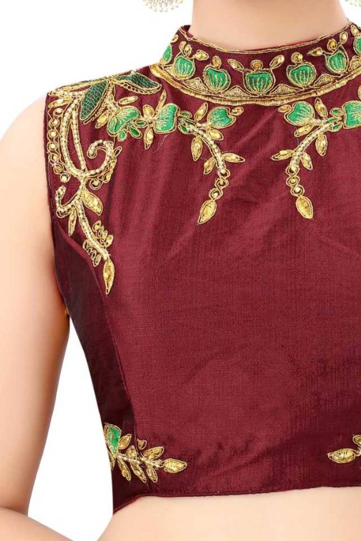 Trendy phantom silk Stitched Blouse for Women